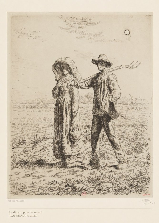 Jean-François Millet Le Départ Pour Le Travail II No6 - Poszter
