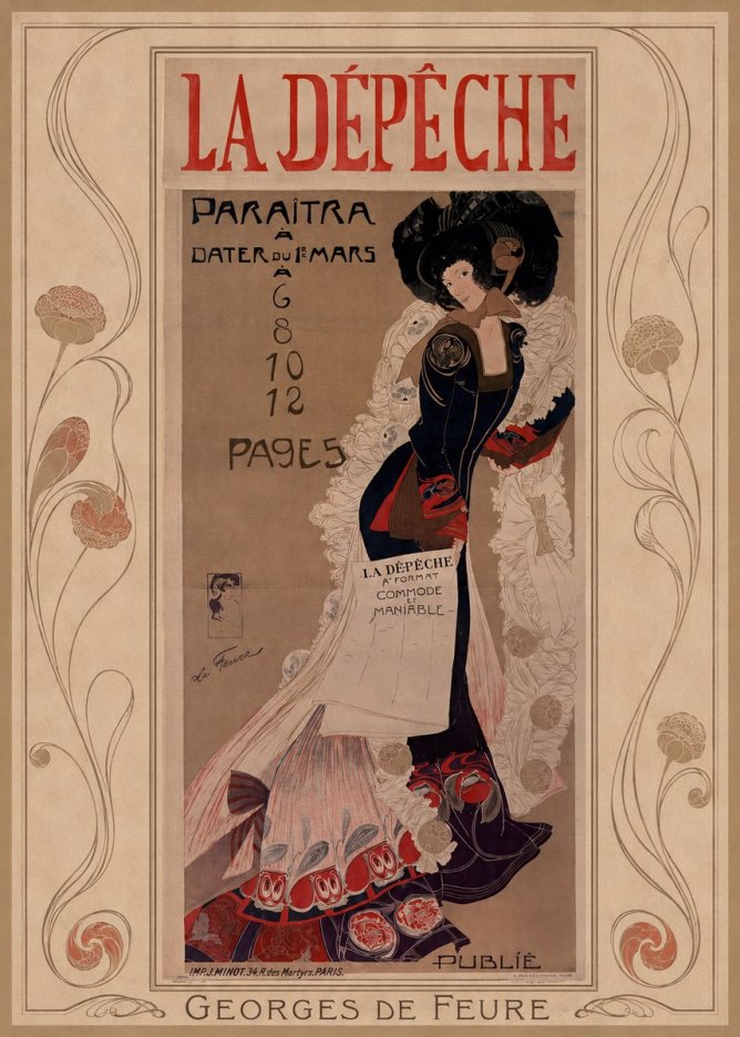 Georges de Feure La Dépêche II No1 - Poszter