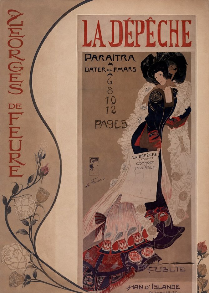 Georges de Feure La Dépêche II No2 - Poszter