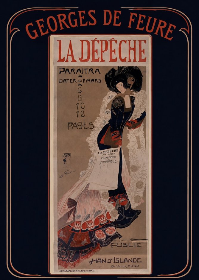 Georges de Feure La Dépêche II No3 - Poszter