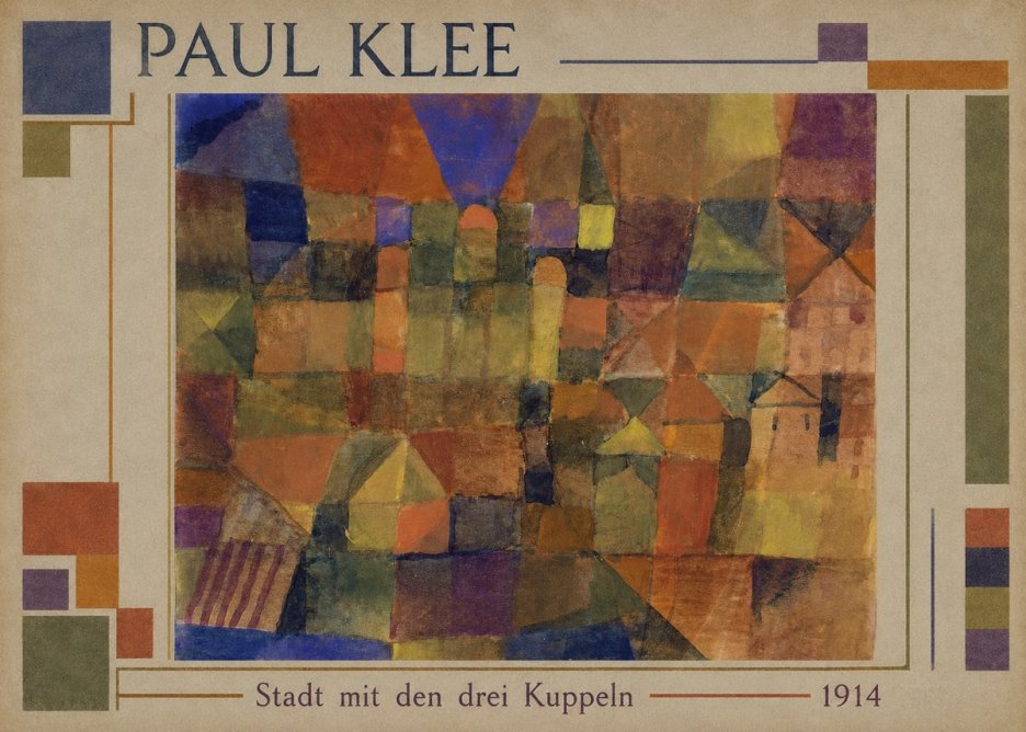 Paul Klee Stadt Mit Den Drei Kuppeln No1 - Poszter