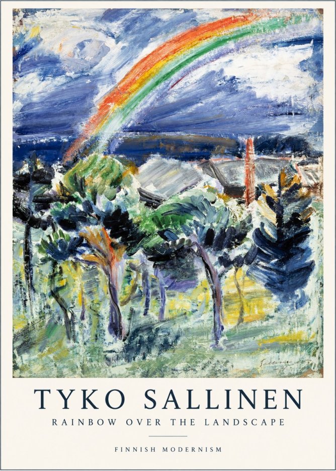 Tyko Sallinen Rainbow over the Landscape No1 - Poszter