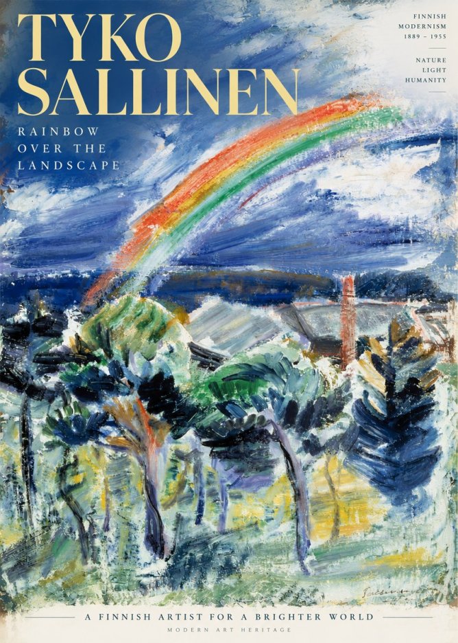 Tyko Sallinen Rainbow over the Landscape No6 - Poszter