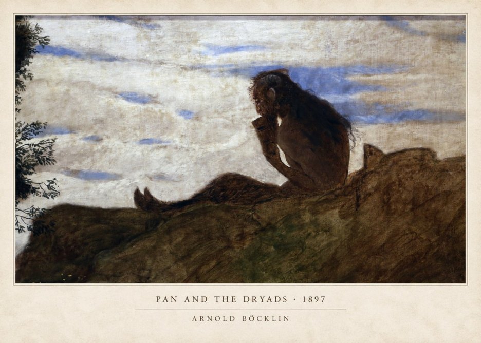 Arnold Böcklin Pan and the Dryads No2 - Poszter