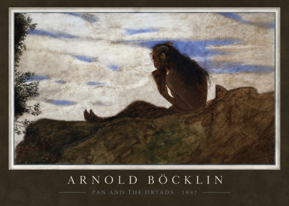 Arnold Böcklin Pan and the Dryads No4 - Poszter