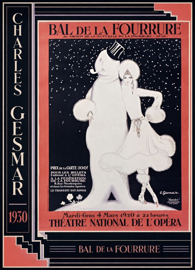 Charles Gesmar Bal De La Fourrure I No2 - Poszter