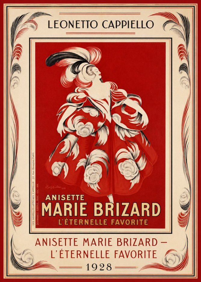 Leonetto Cappiello Ansette Marie Brizard - L'éternelle Favorite No1 - Poszter