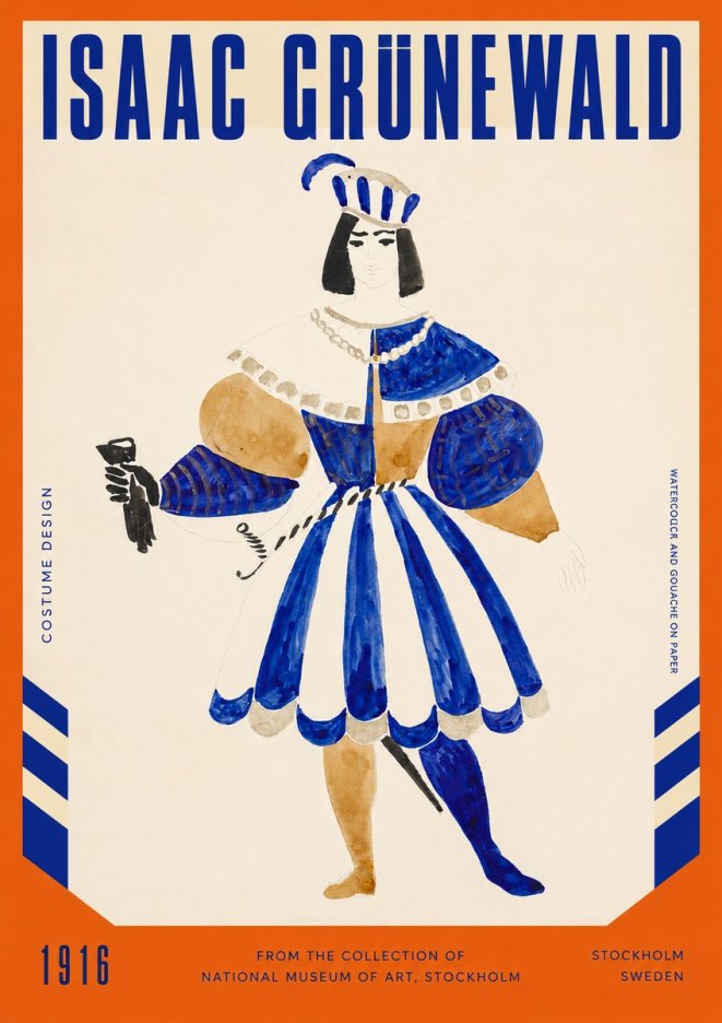 Isaac Grünewald Costume Design III No2 - Poszter