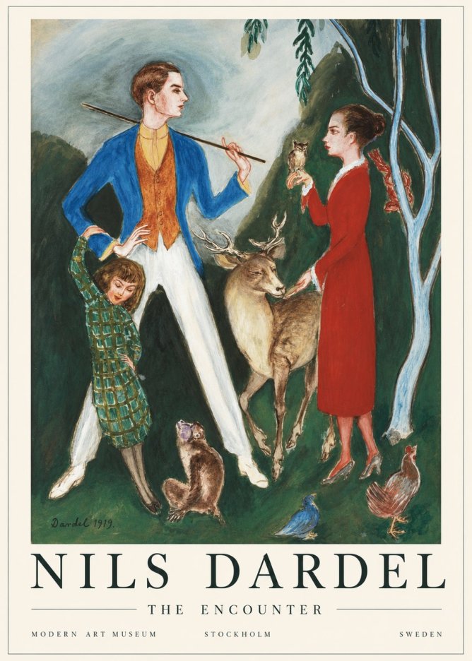 Nils Dardel The Encounter No1 - Poszter