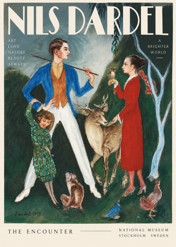 Nils Dardel The Encounter No3 - Poszter