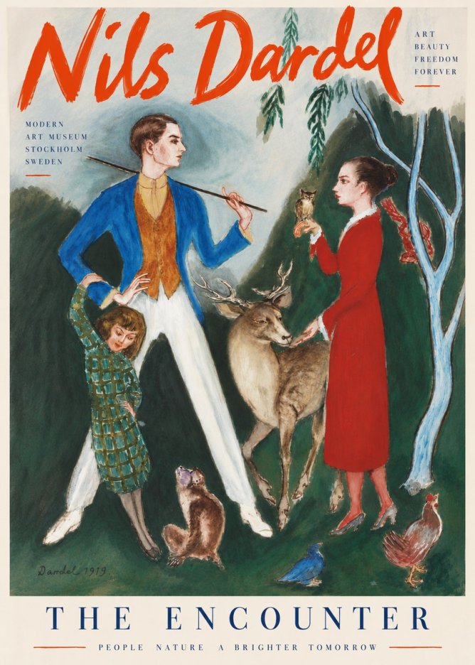 Nils Dardel The Encounter No6 - Poszter