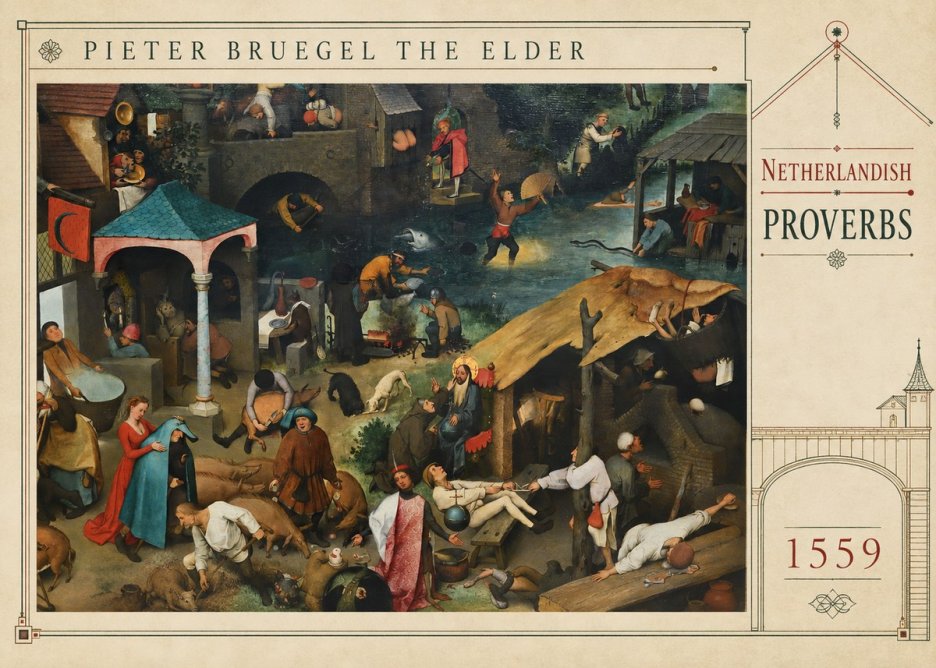 Pieter Bruegel Netherlandish Proverbs V No3 - Poszter