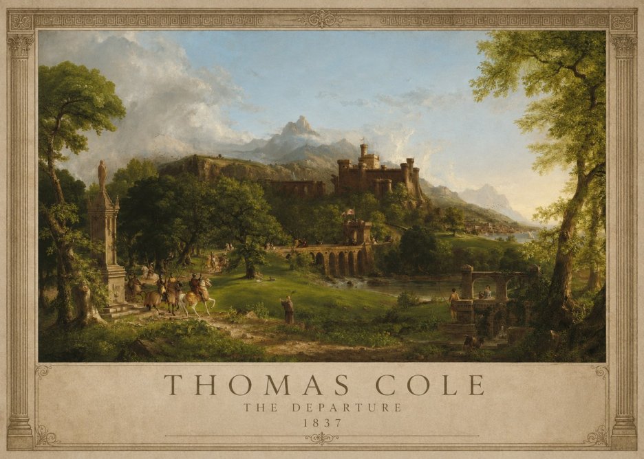 Thomas Cole The Departure II No1 - Poszter