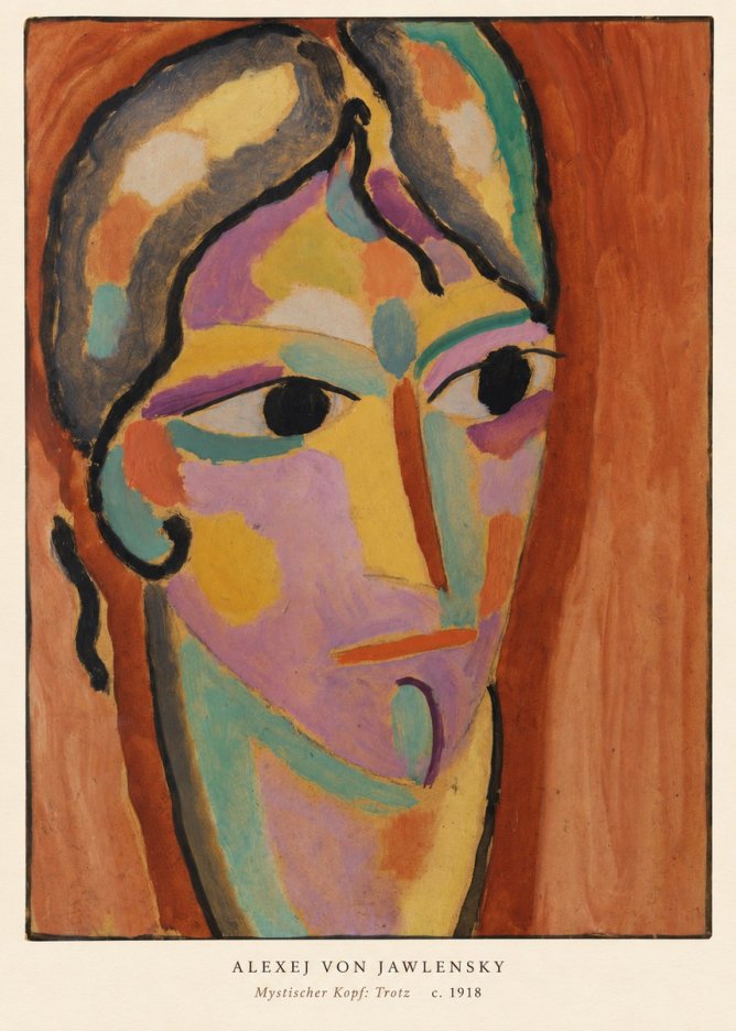 Alexej von Jawlensky Mystischer Kopf: Trotz No5 - Poszter