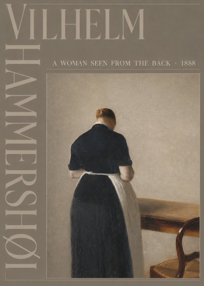 Vilhelm Hammershøi A Woman Seen from the Back No4 - Poszter