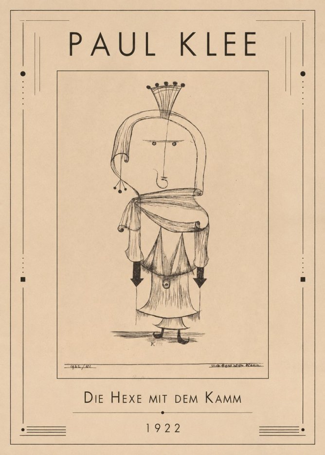 Paul Klee Die Hexe Mit Dem Kamm No1 - Poszter
