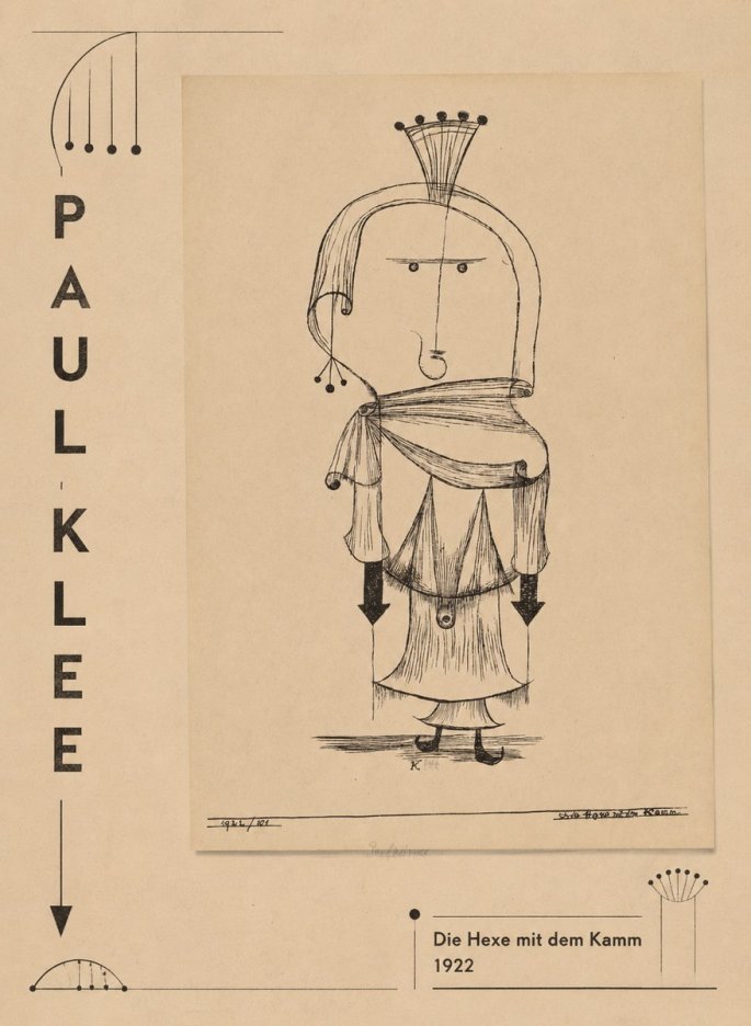 Paul Klee Die Hexe Mit Dem Kamm No2 - Poszter