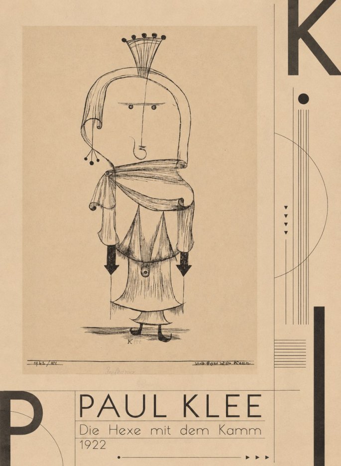 Paul Klee Die Hexe Mit Dem Kamm No3 - Poszter