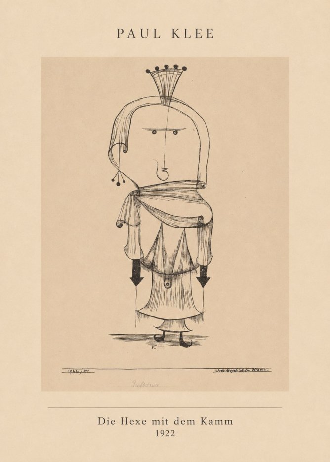 Paul Klee Die Hexe Mit Dem Kamm No4 - Poszter