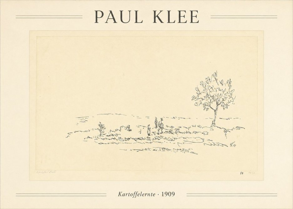 Paul Klee Kartoffelernte · 1909 No1 - Poszter