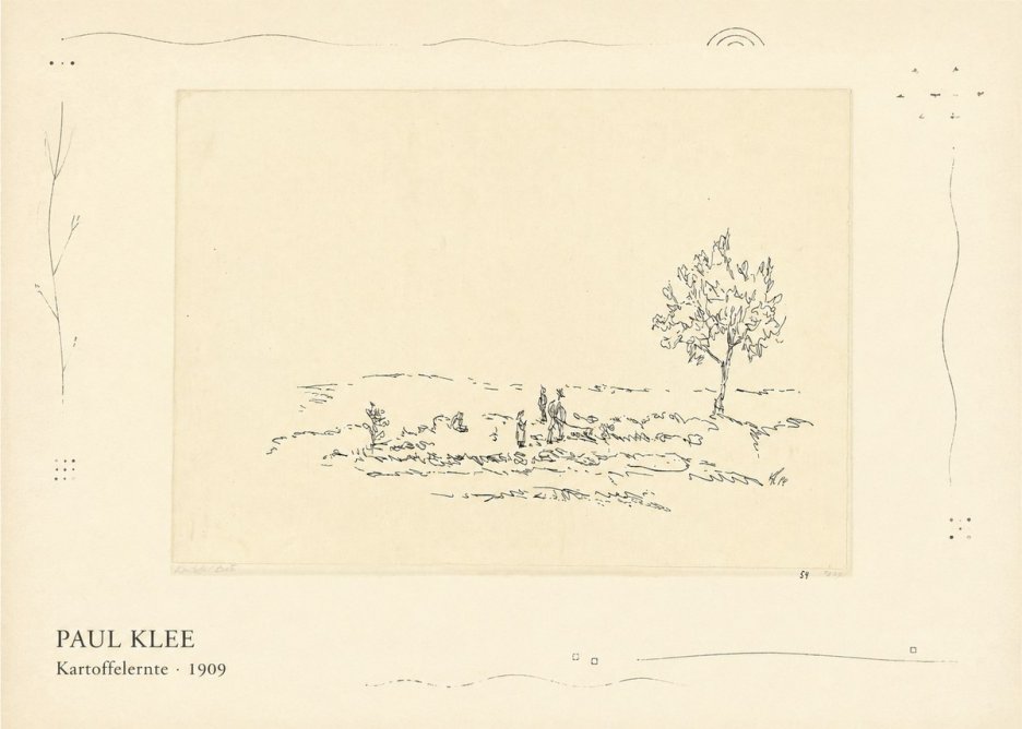 Paul Klee Kartoffelernte · 1909 No3 - Poszter