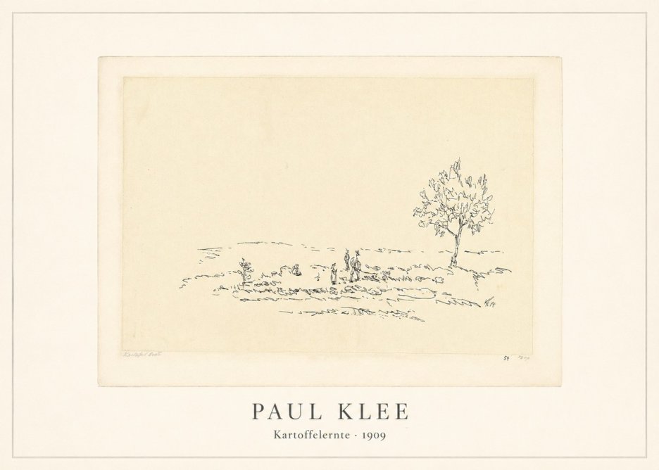 Paul Klee Kartoffelernte · 1909 No4 - Poszter