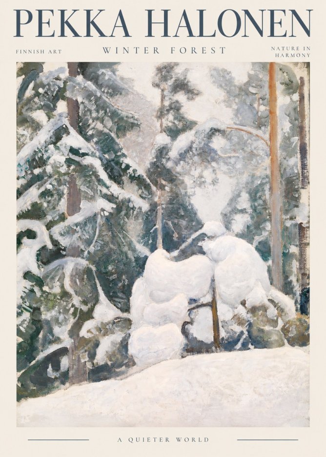 Pekka Halonen Winter Forest II No2 - Poszter