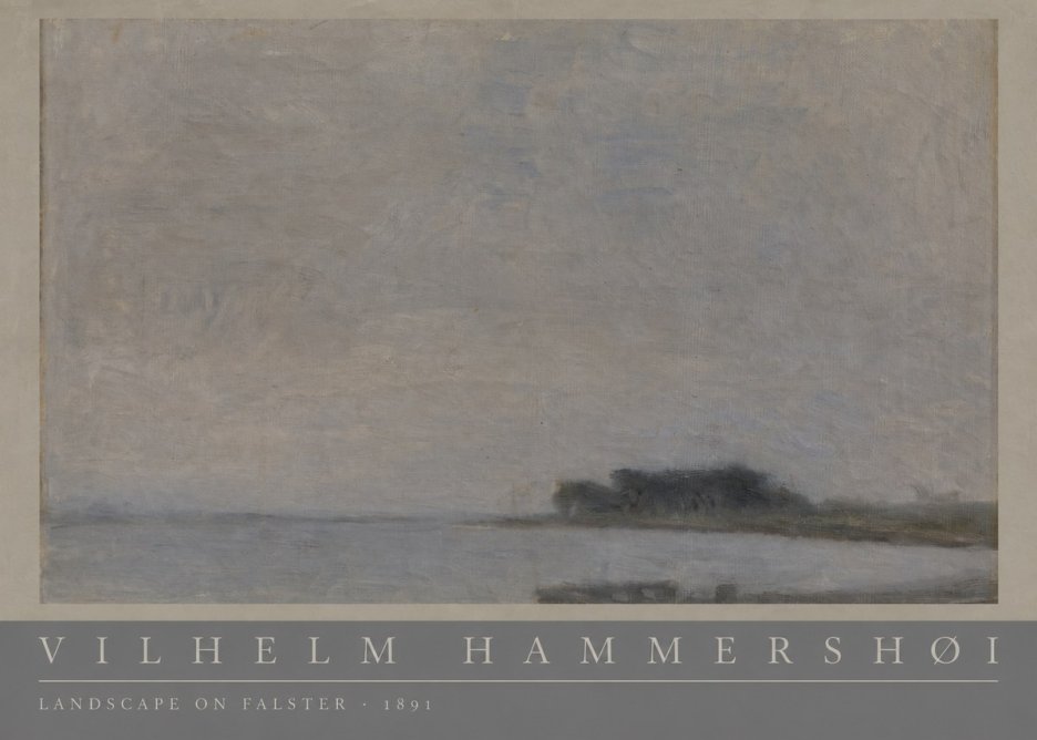 Vilhelm Hammershøi Landscape on Falster No3 - Poszter