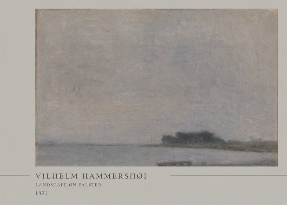 Vilhelm Hammershøi Landscape on Falster No5 - Poszter