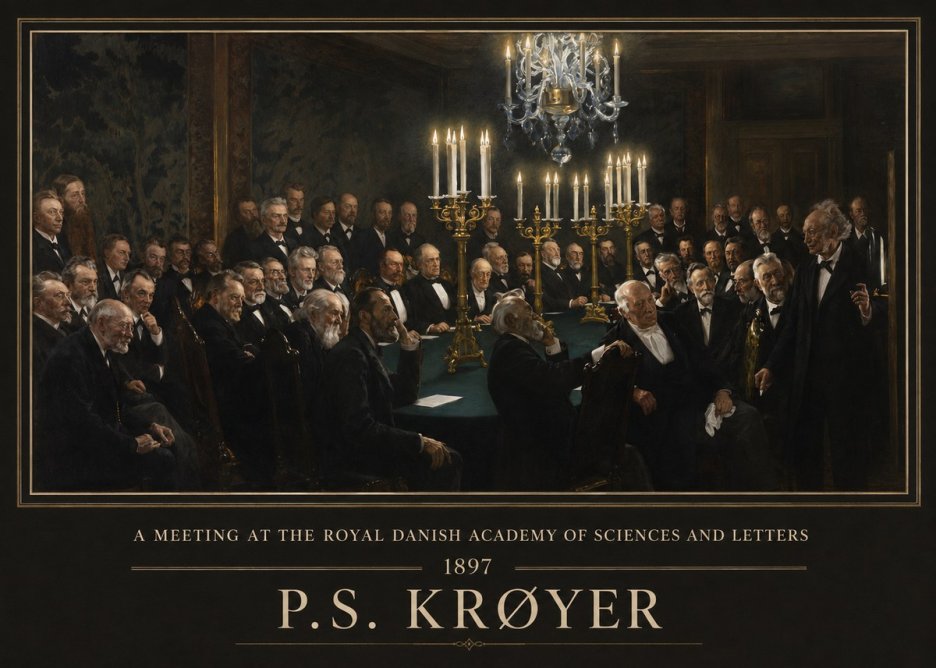 P.S. Krøyer A Meeting at the Royal Danish Academy of Sciences and Letters No1 - Poszter