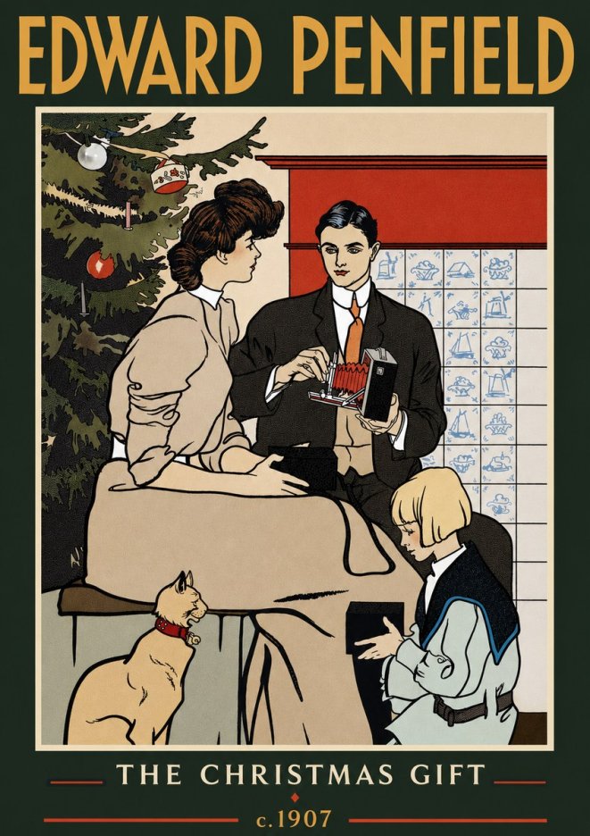 Edward Penfield The Christmas Gift No4 - Poszter