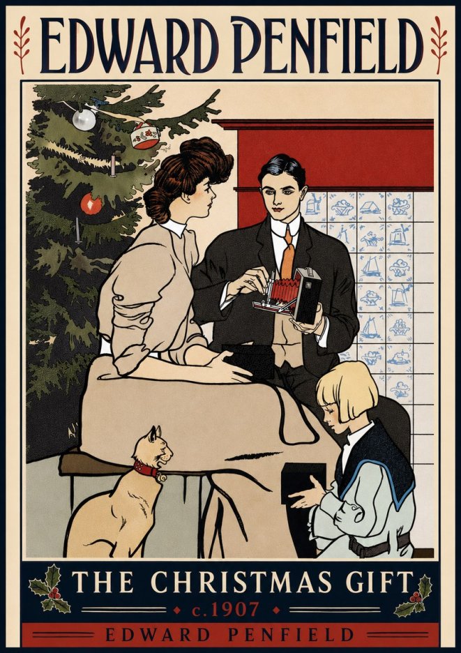 Edward Penfield The Christmas Gift No5 - Poszter