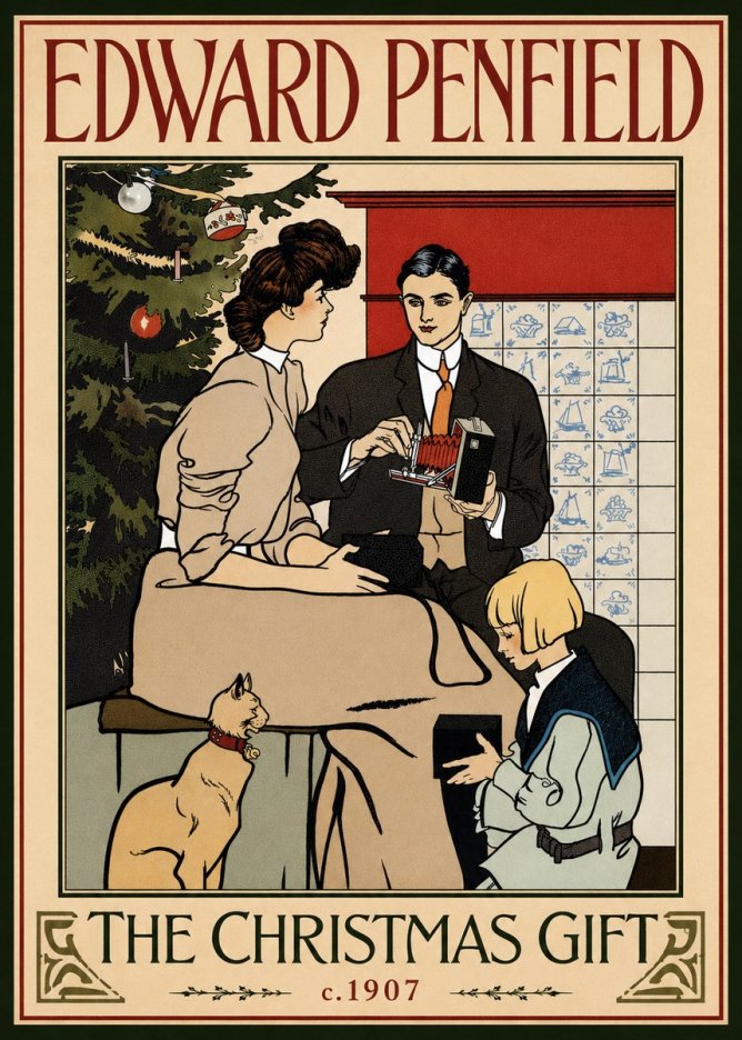 Edward Penfield The Christmas Gift No6 - Poszter