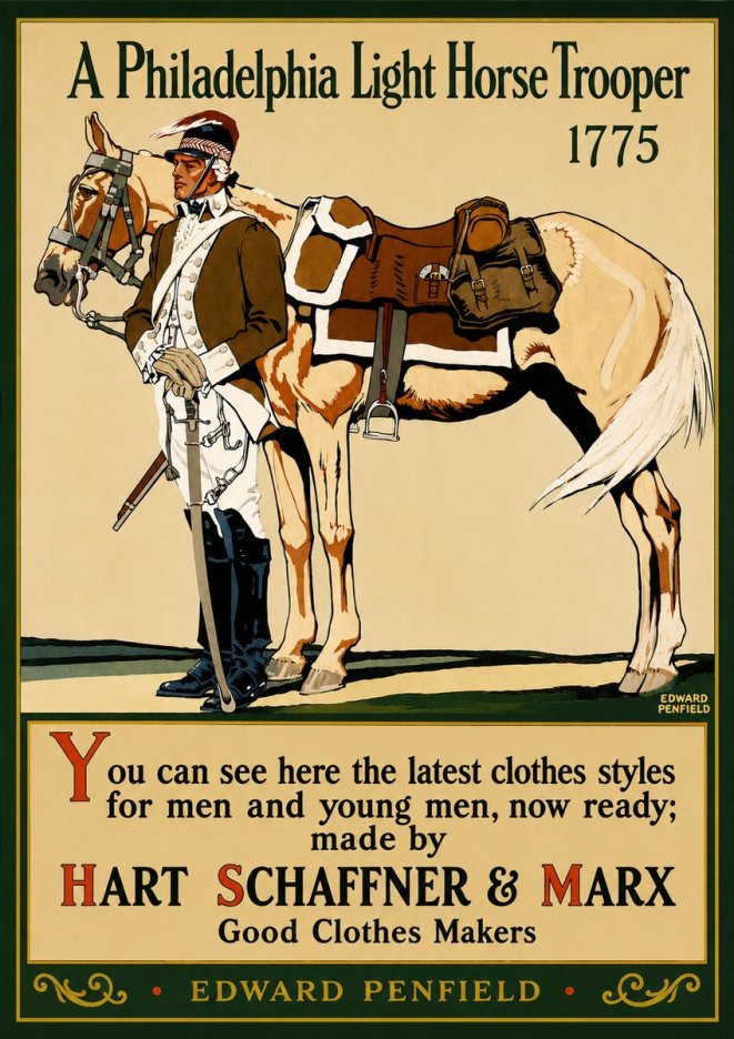 Edward Penfield A Philadelphia Light Horse Trooper 1775 No3 - Poszter