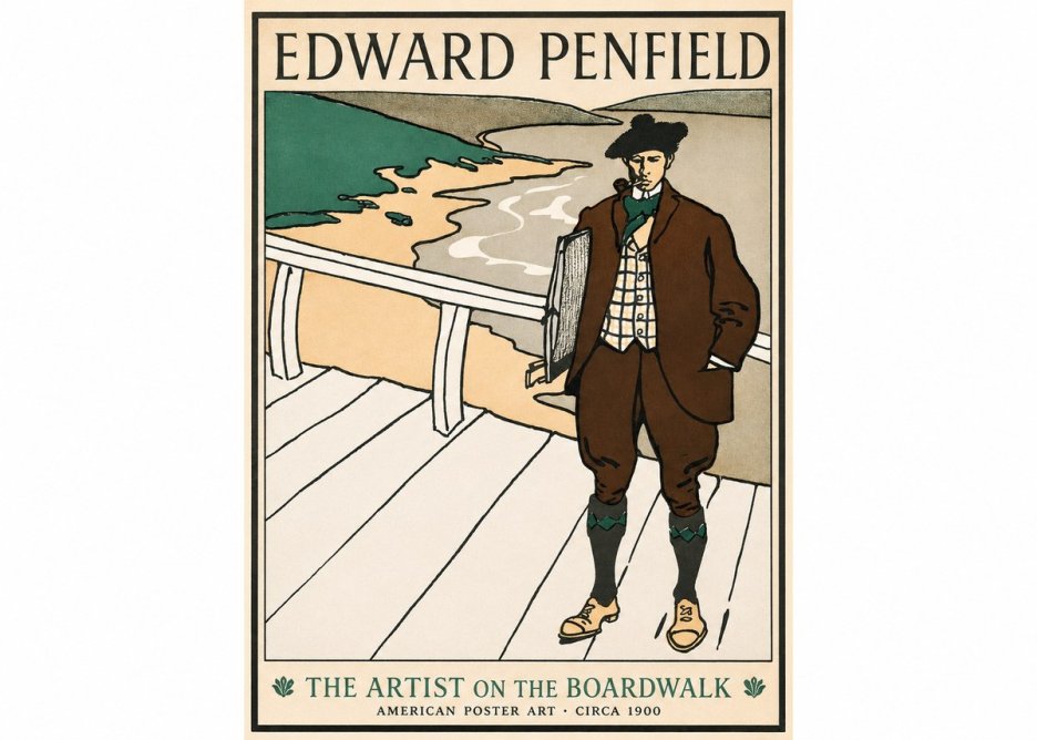 Edward Penfield The Artist on the Boardwalk No1 - Poszter
