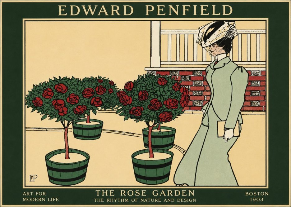 Edward Penfield The Rose Garden No1 - Poszter