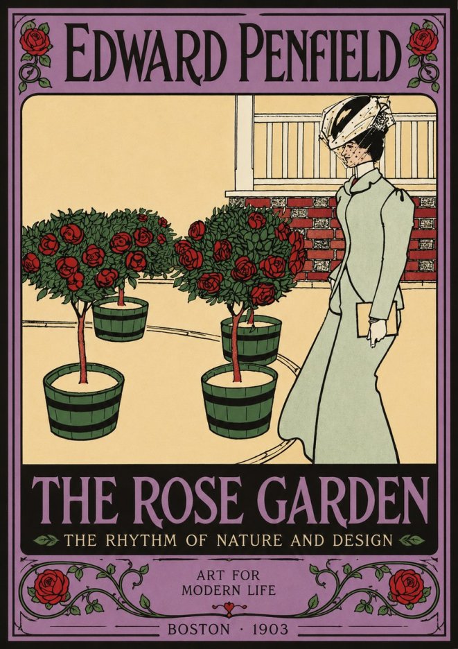 Edward Penfield The Rose Garden No4 - Poszter
