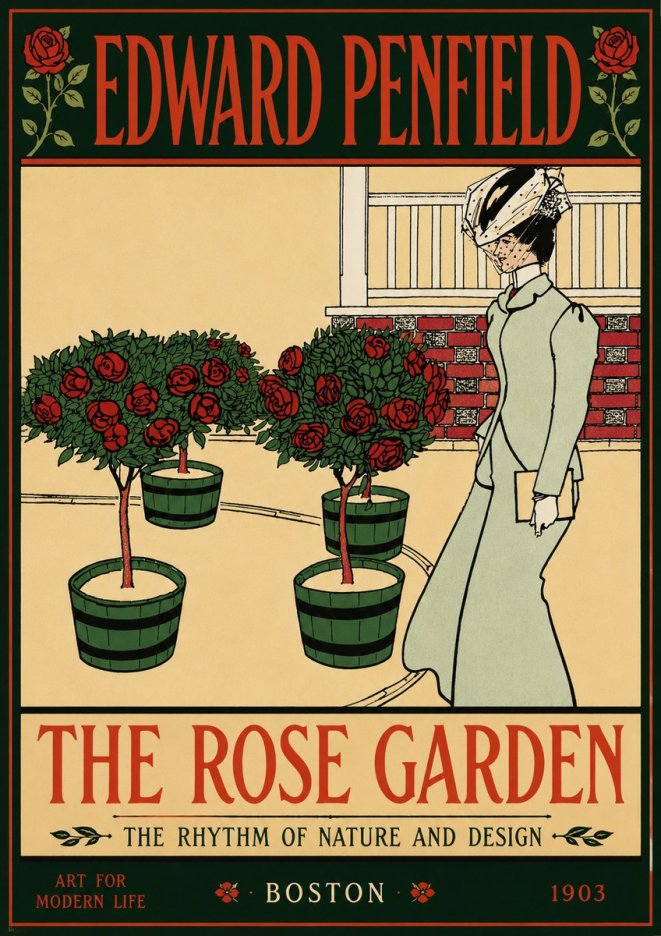 Edward Penfield The Rose Garden No5 - Poszter