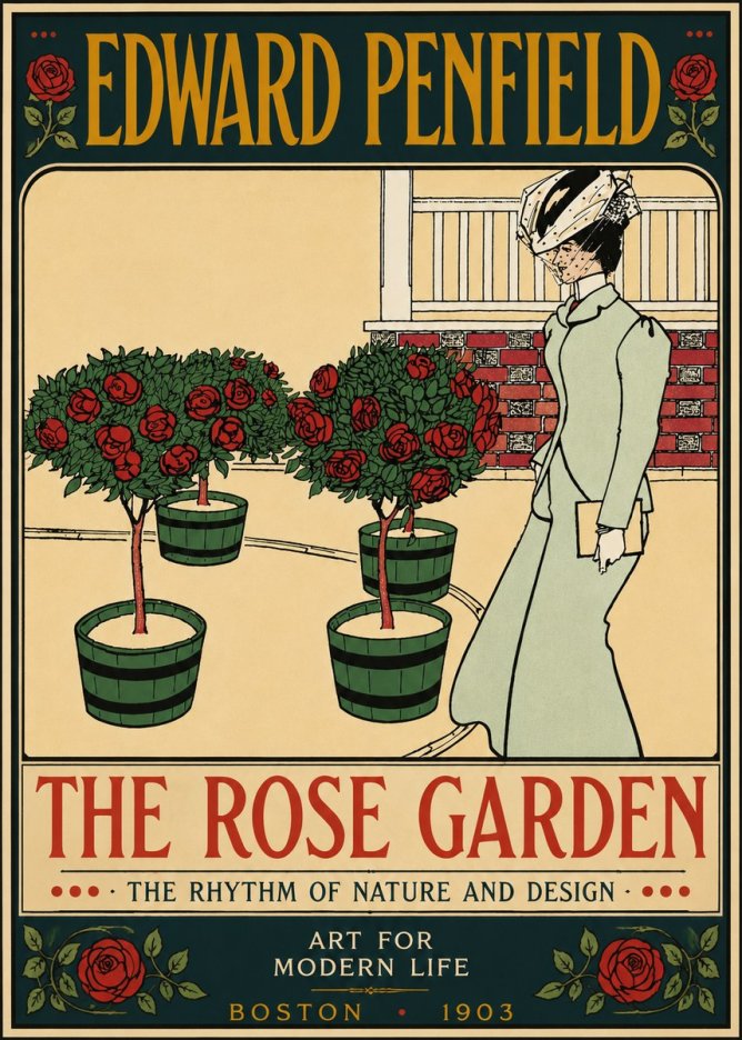 Edward Penfield The Rose Garden No6 - Poszter