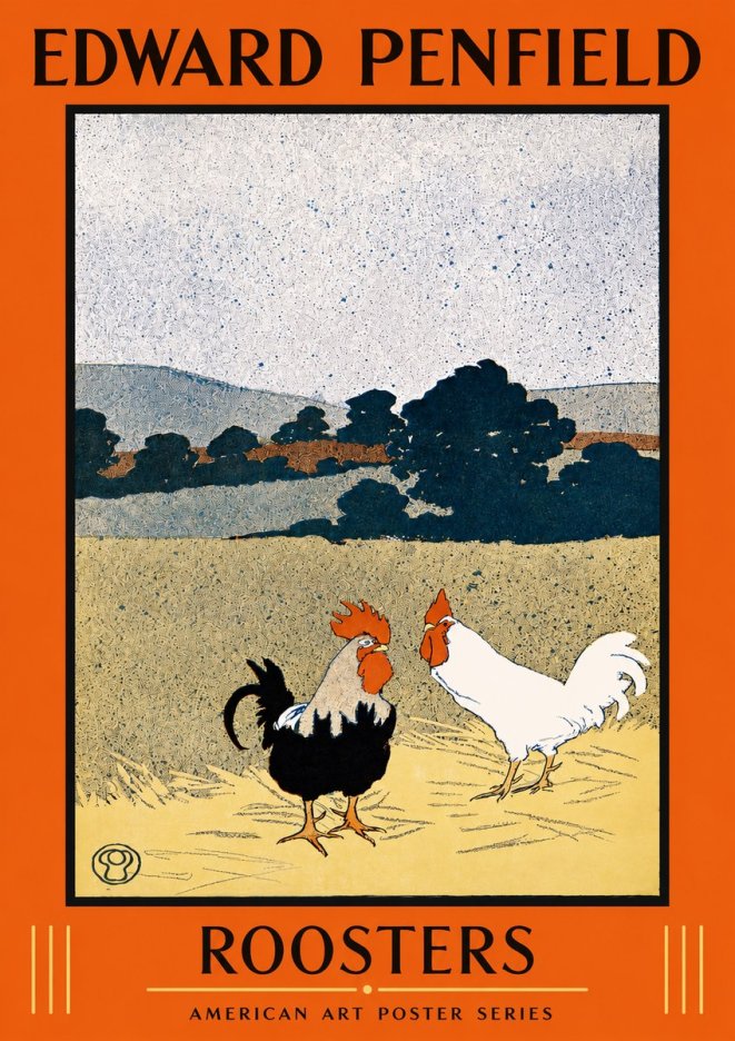 Edward Penfield Roosters No2 - Poszter