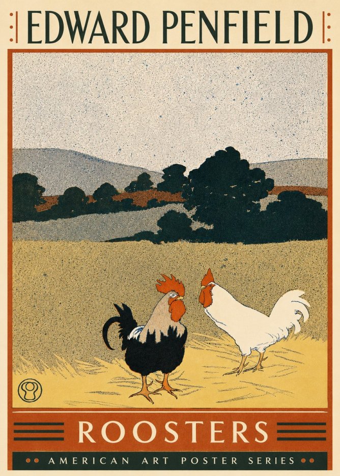 Edward Penfield Roosters No4 - Poszter