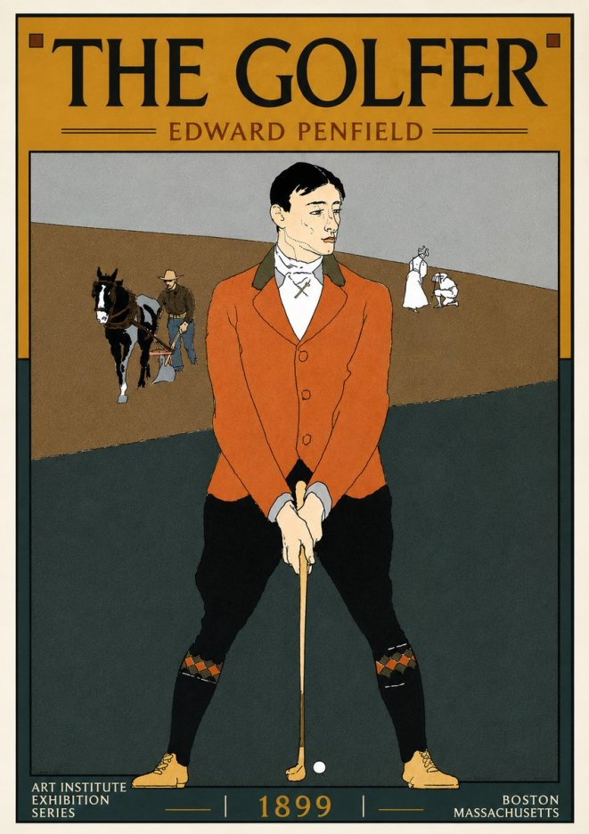 Edward Penfield The Golfer No6 - Poszter