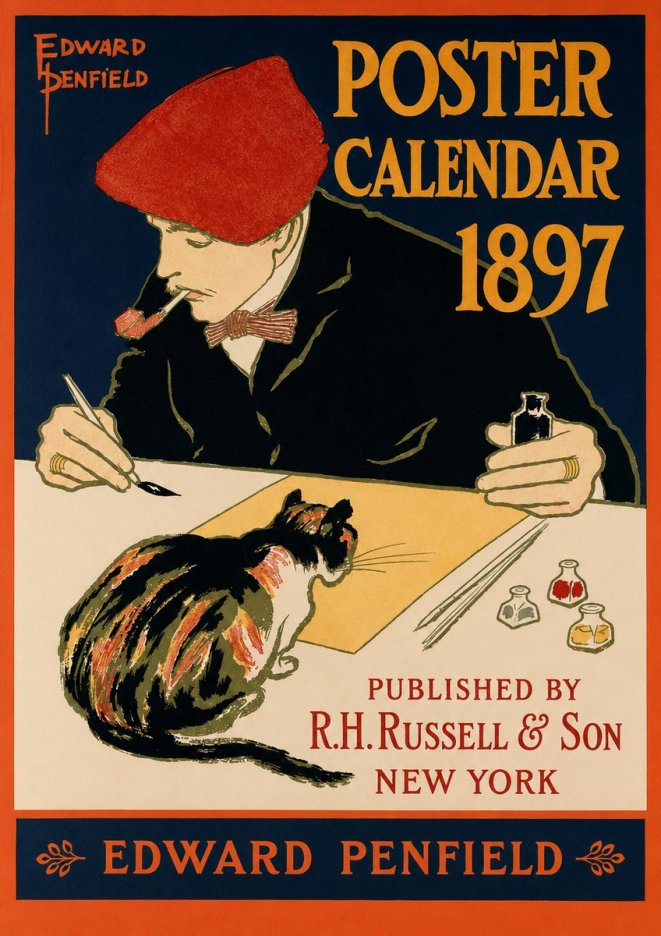 Edward Penfield Poster Calendar 1897 No2 - Poszter