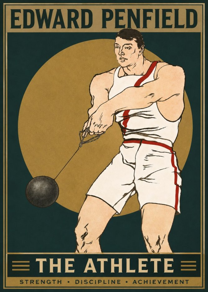 Edward Penfield The Athlete No3 - Poszter