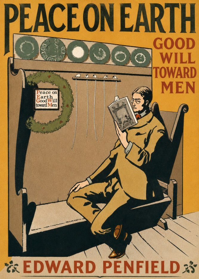 Edward Penfield Peace on Earth Good Will Toward Men No3 - Poszter