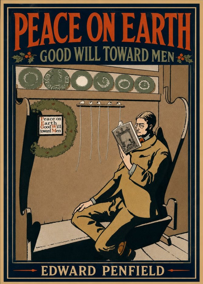 Edward Penfield Peace on Earth Good Will Toward Men No4 - Poszter