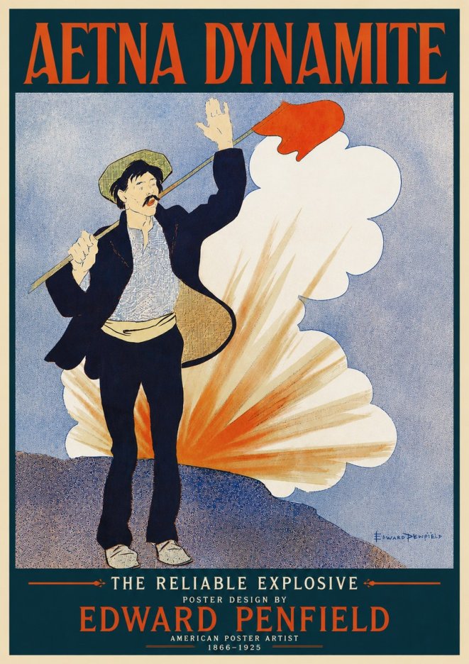 Edward Penfield Aetna Dynamite No3 - Poszter