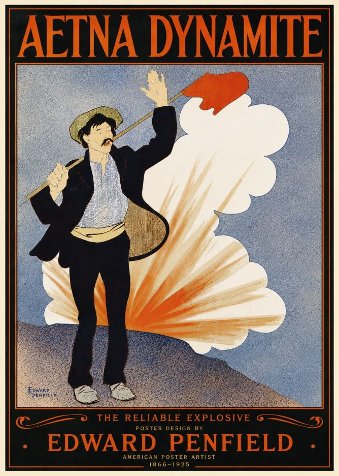 Edward Penfield Aetna Dynamite No5 - Poszter
