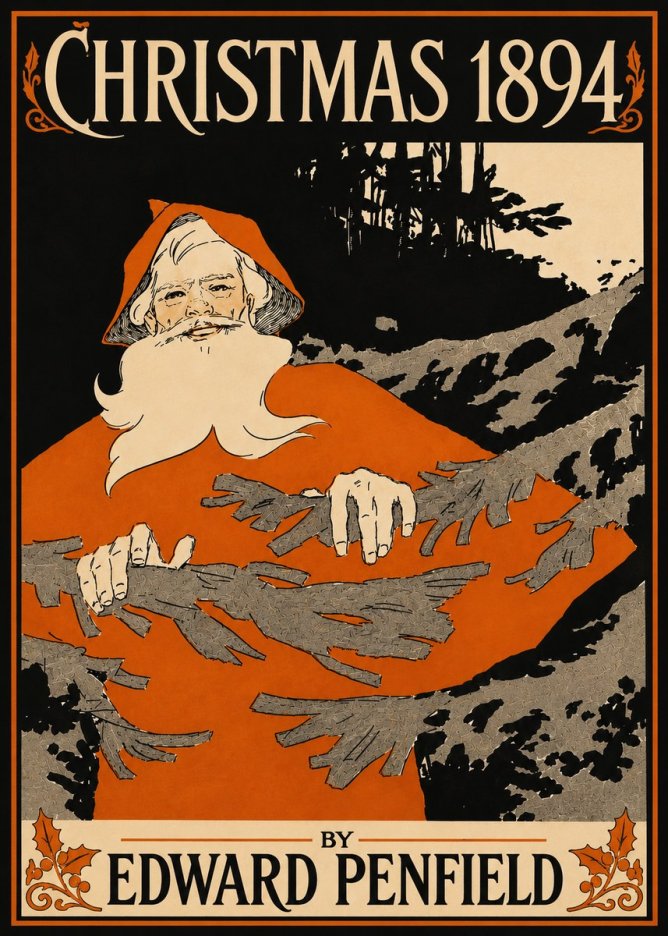 Edward Penfield Christmas 1894 No5 - Poszter