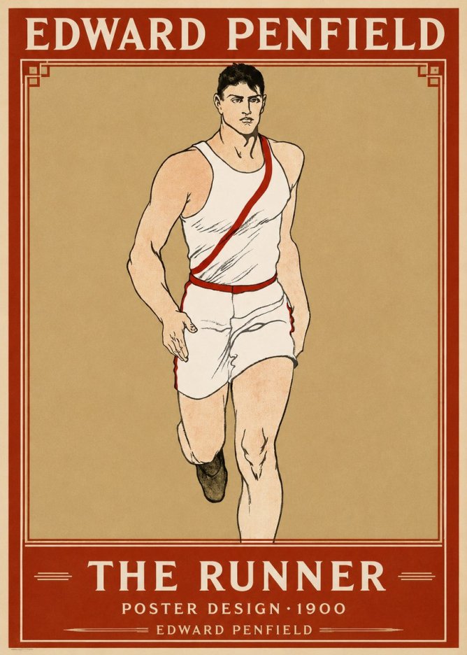 Edward Penfield The Runner No1 - Poszter